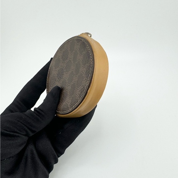 Celine Macadam Zip Coin Pouch Round with Zipper Pull - Picture 3 of 10